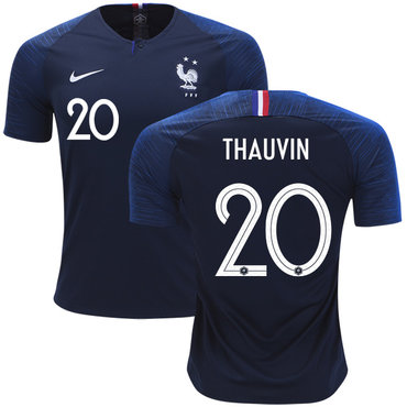 France #20 Thauvin Home Soccer Country Jersey