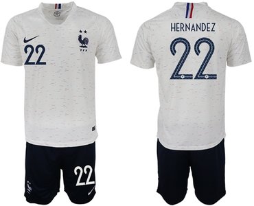 France #22 Hernandez Away Soccer Country Jersey