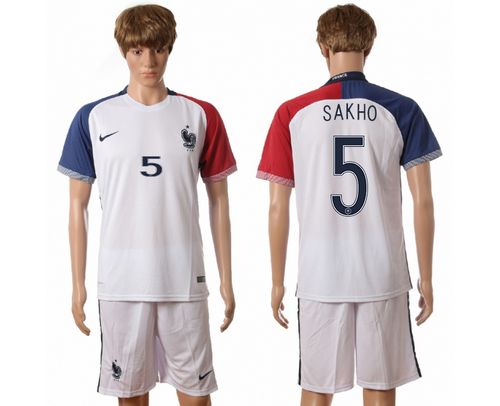 France #5 Sakho Away Soccer Country Jersey