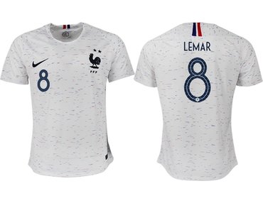 France #8 Lemar Away Soccer Country Jersey