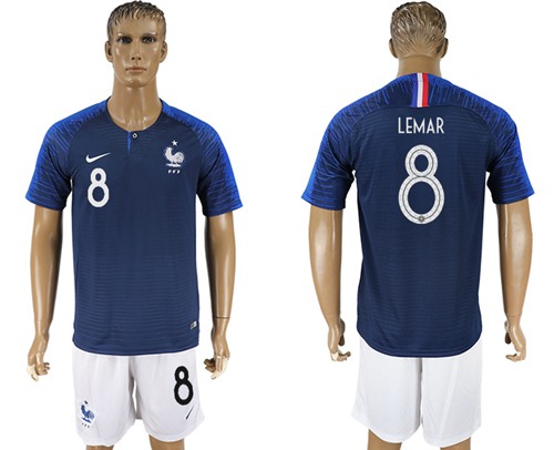 France #8 Lemar Home Soccer Country Jersey