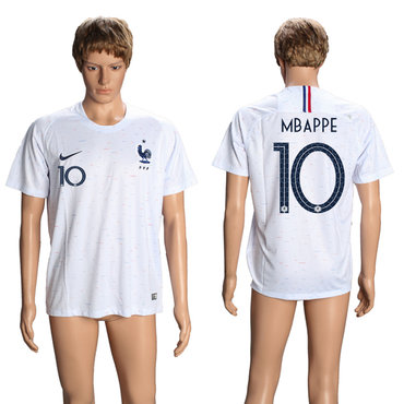 France 10 MBAPPE Away 2018 FIFA World Cup Thailand Soccer Jersey