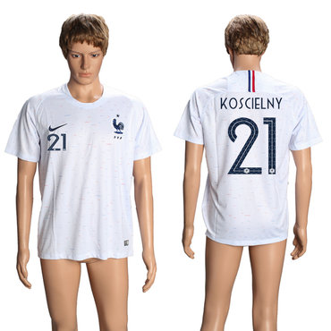 France 21 KOSCIELNY Away 2018 FIFA World Cup Thailand Soccer Jersey
