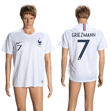 France 7 GRIEZMANN Away 2018 FIFA World Cup Thailand Soccer Jersey