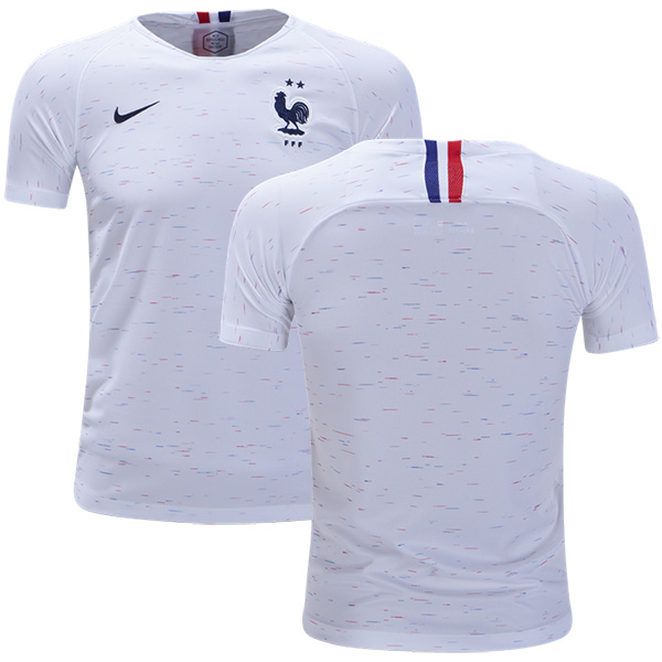 France Blank Away Kid Soccer Country Jersey