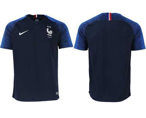 France Blank Home Soccer Country Jersey