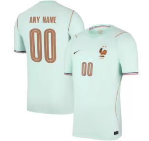 France National Team Nike 2026 Away Stadium Replica Custom Jersey - Green