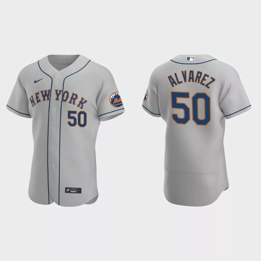 Francisco Alvarez New York Mets Authentic Road Jersey – Gray