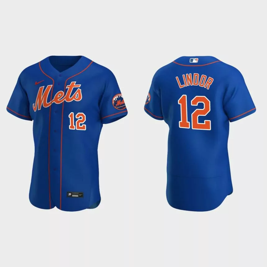 Francisco Lindor #12 New York Mets Authentic Alternate Jersey – Royal