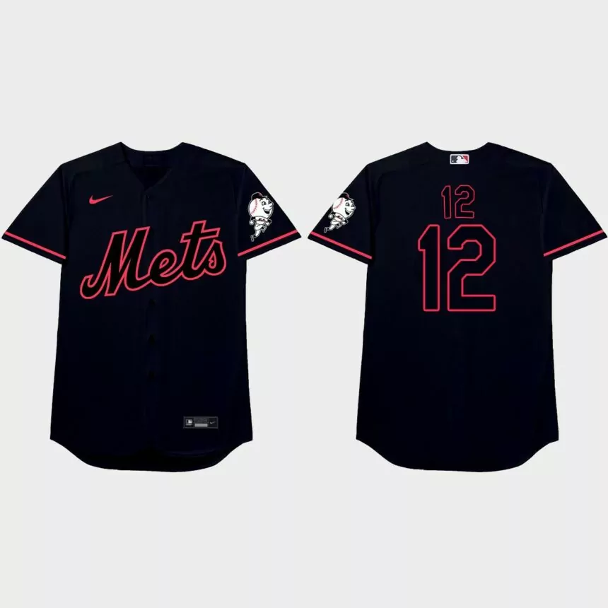 Francisco Lindor Nickname Mets 2021 Players’ Weekend Mr. Smile Jersey – Black