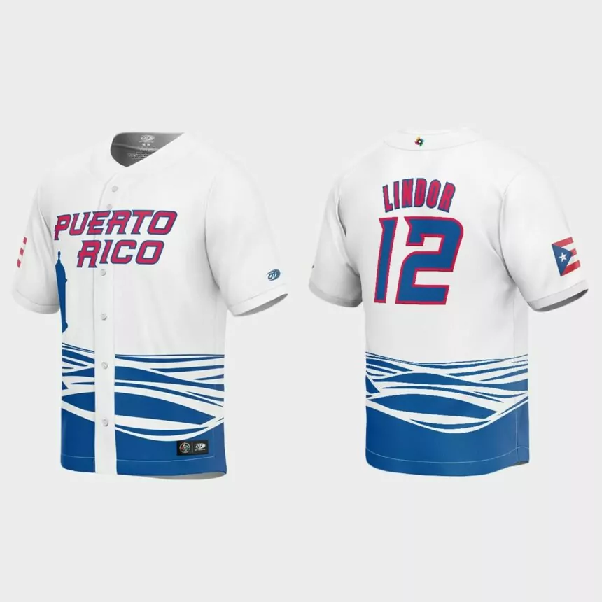 Francisco Lindor Puerto Rico Baseball 2023 World Baseball Classic Replica Jersey – White