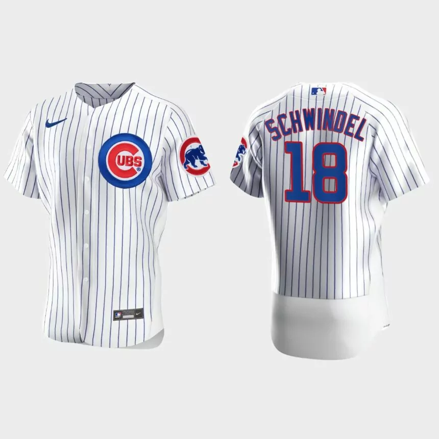 Frank Schwindel Chicago Cubs Authentic Home Jersey – White