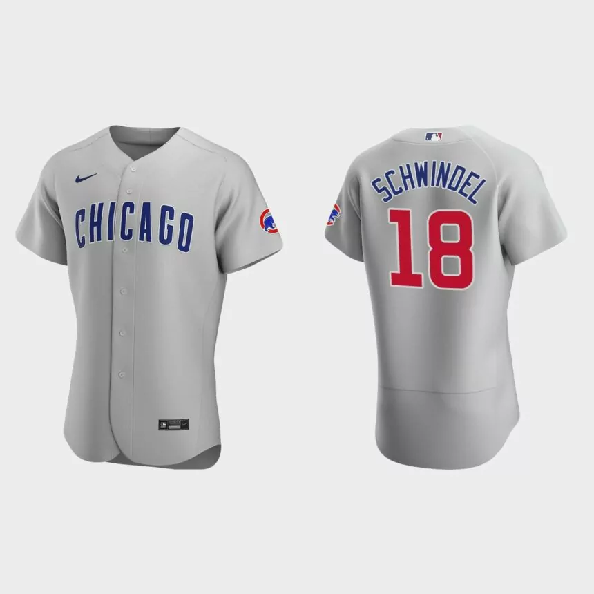 Frank Schwindel Chicago Cubs Authentic Road Jersey – Gray