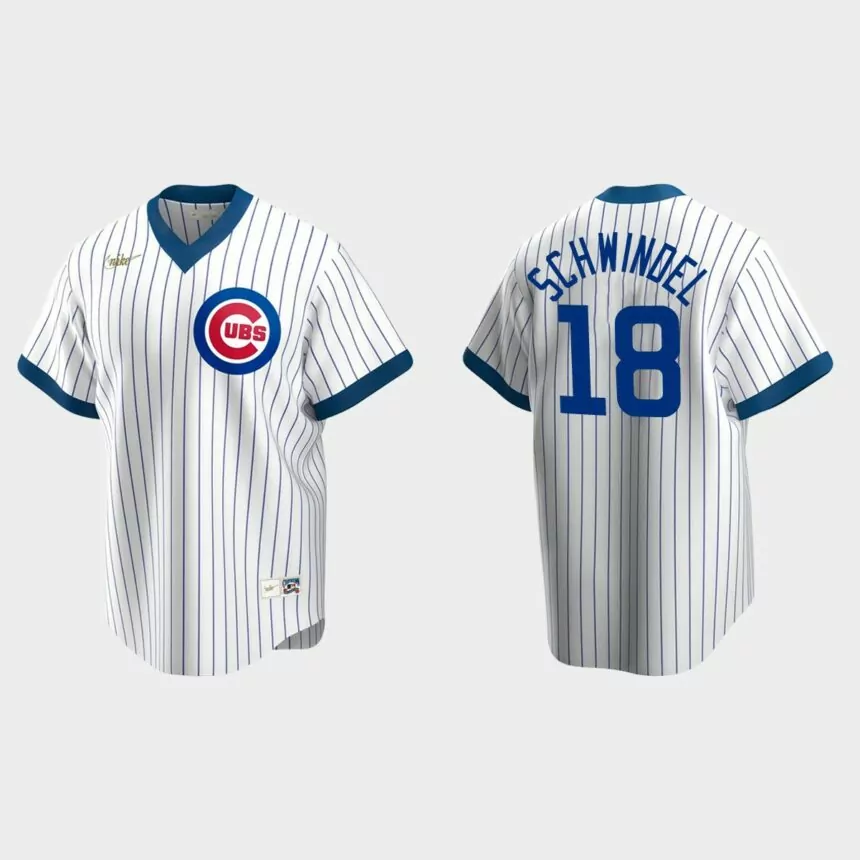 Frank Schwindel Chicago Cubs Cooperstown Collection Home Jersey – White