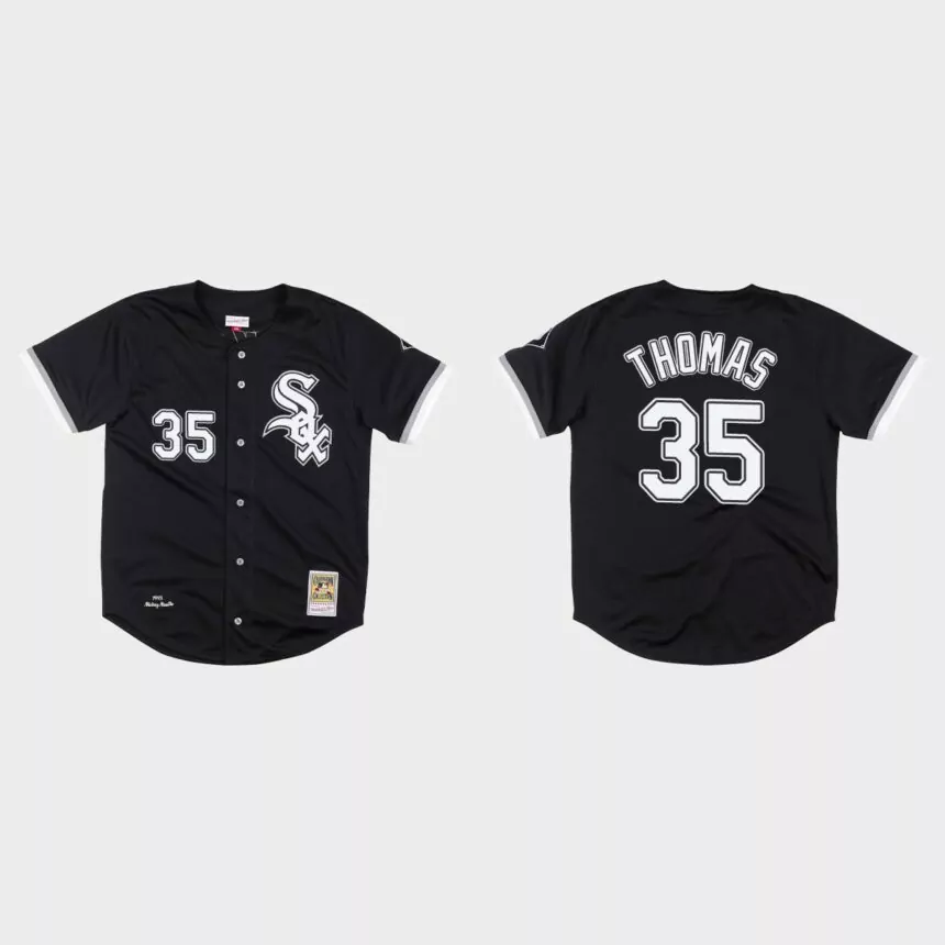 Frank Thomas Chicago White Sox 1993 Bo Jackson Authentic Jersey – Black