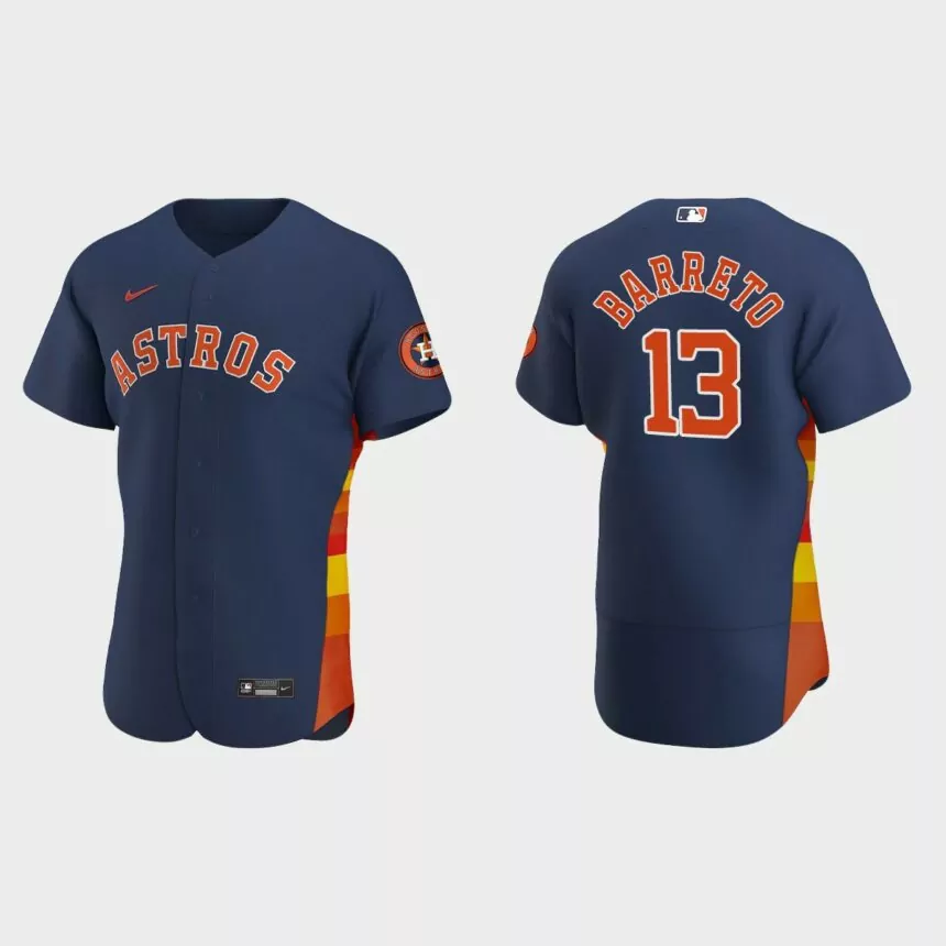 Franklin Barreto Houston Astros Authentic Alternate Jersey – Navy