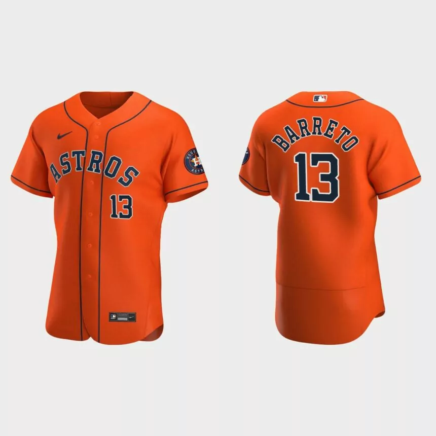 Franklin Barreto Houston Astros Authentic Alternate Jersey – Orange