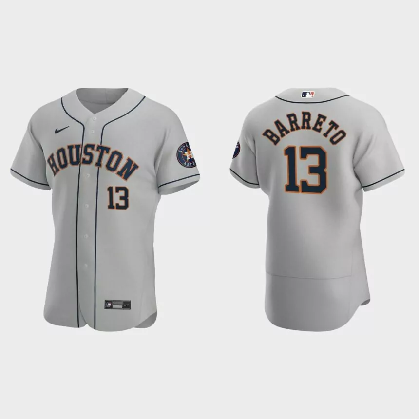 Franklin Barreto Houston Astros Authentic Road Jersey – Gray