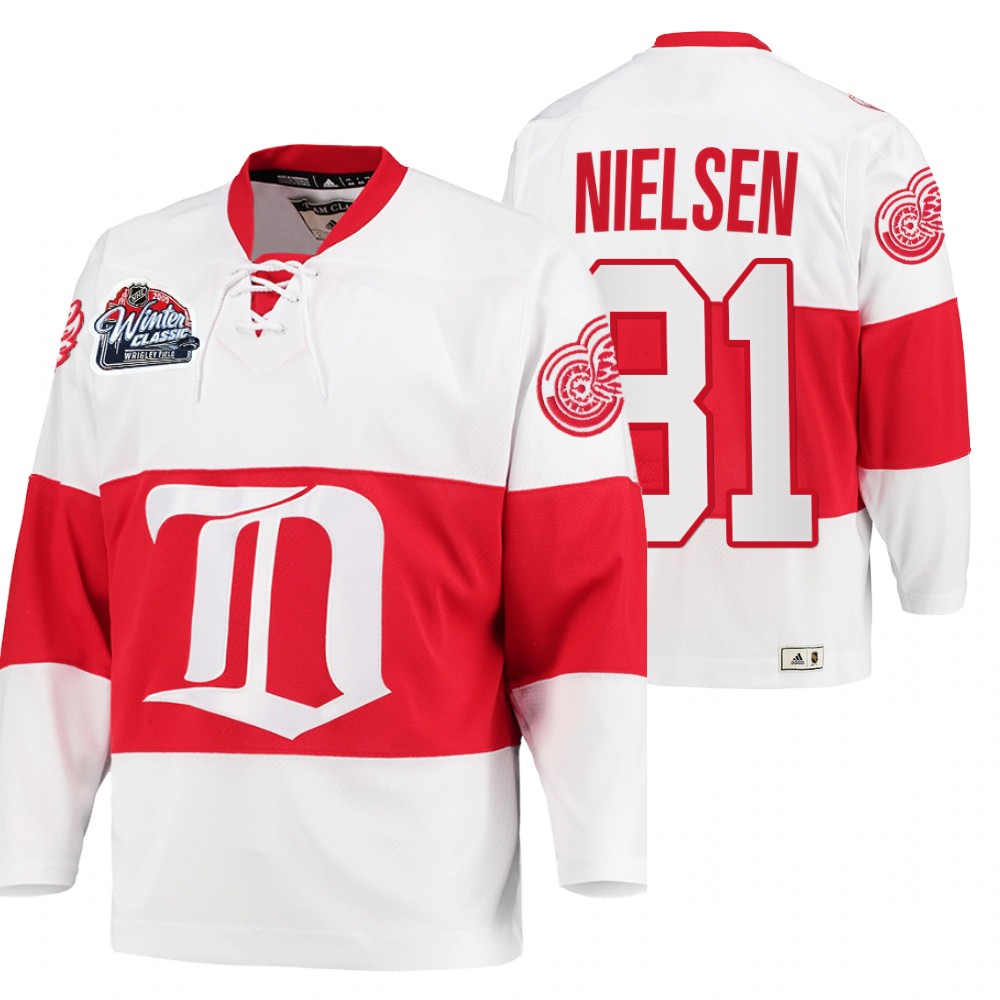Frans Nielsen Detroit Red Wings Winter Classic White Throwback Jersey