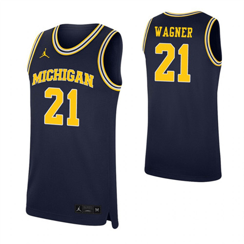 Franz Wagner Jersey Navy Michigan Wolverines Replica
