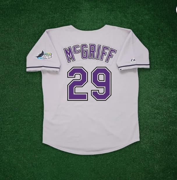 Fred McGriff 1999 Tampa Bay Devil Rays Men's Grey Road Throwback Jersey