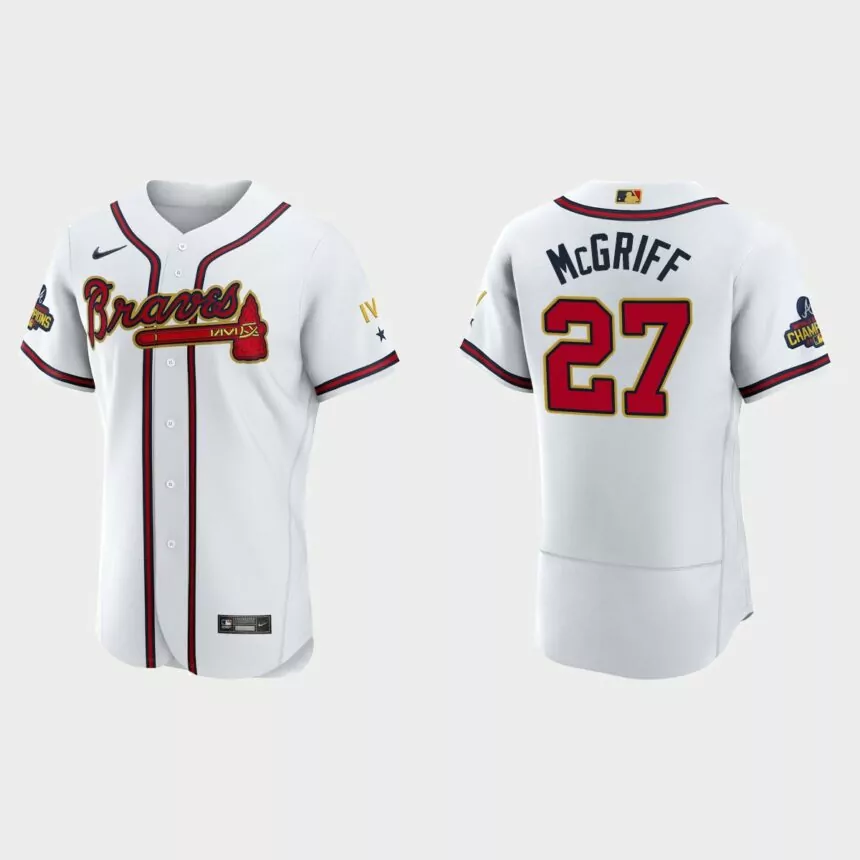 Fred McGriff Atlanta Braves 2022 Gold Program White Authentic Jersey