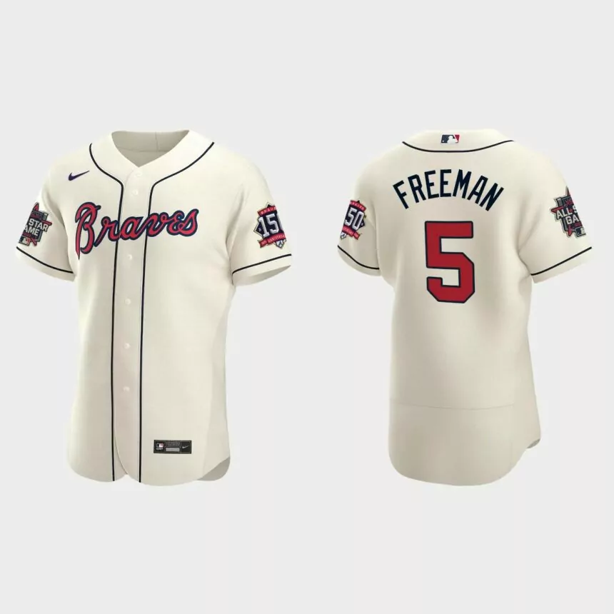 Freddie Freeman #5 Atlanta Braves Authentic Alternate 2021 MLB All-Star Jersey – Cream