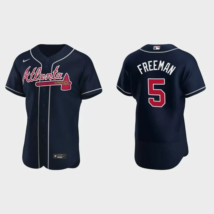 Freddie Freeman #5 Atlanta Braves Navy Authentic 2020 Alternate Jersey