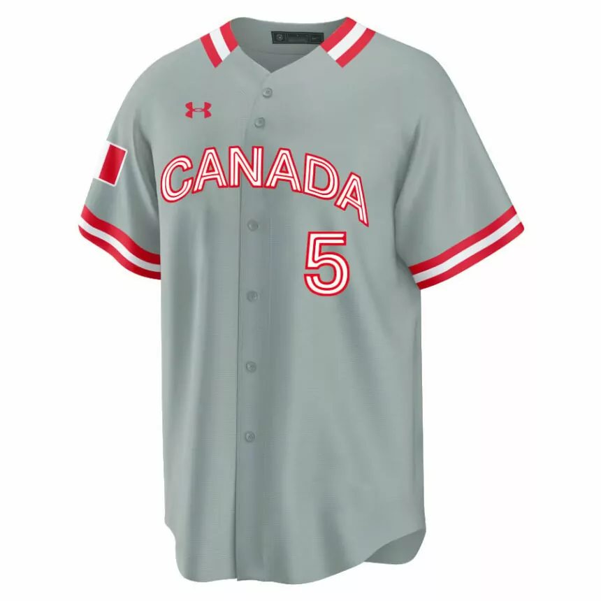 Freddie Freeman 5 Canada 2023 World Baseball Classic Jersey – Grey