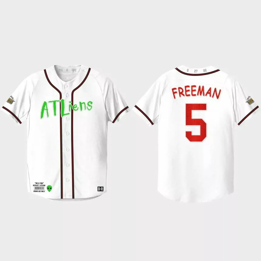 Freddie Freeman Atlanta Braves 25th Anniversary Baseball Outkast Jersey – White