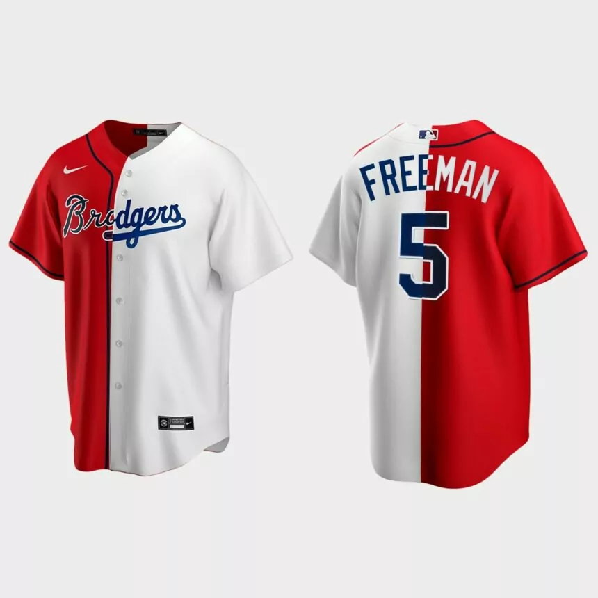 Freddie Freeman Atlanta Braves Split Replica Jersey – Two Tone