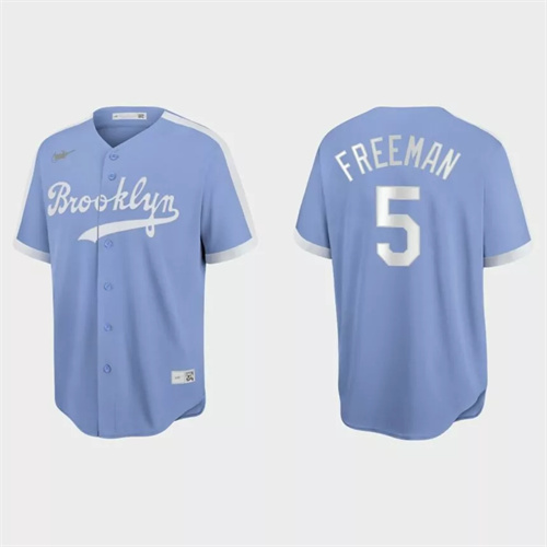 Freddie Freeman Brooklyn Dodgers Cooperstown Collection Baseball Jersey – Light Purple.jpg