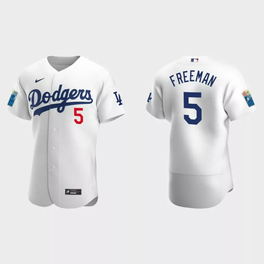 Freddie Freeman Los Angeles Dodgers 2022 Dodger Stadium 60th Anniversary Authentic Jersey – White