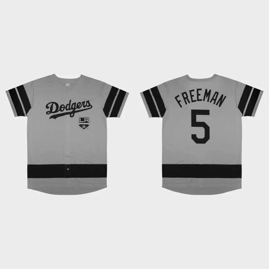 Freddie Freeman Los Angeles Dodgers 2022 LA Kings Night Replica Jersey – Gray