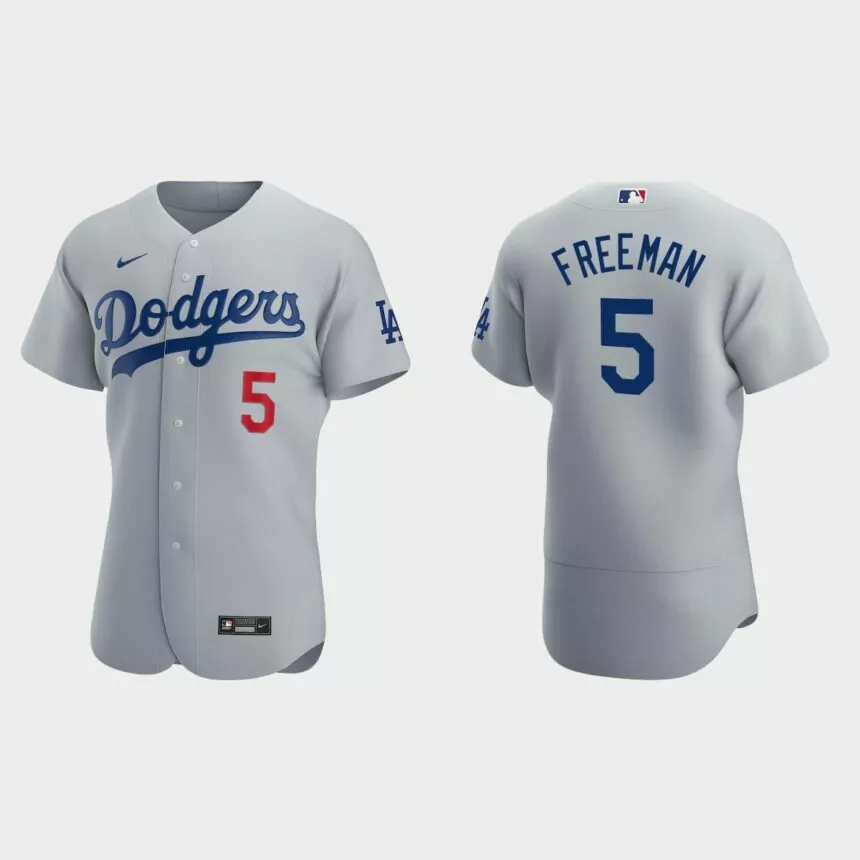 Freddie Freeman Los Angeles Dodgers Authentic Alternate Jersey – Gray