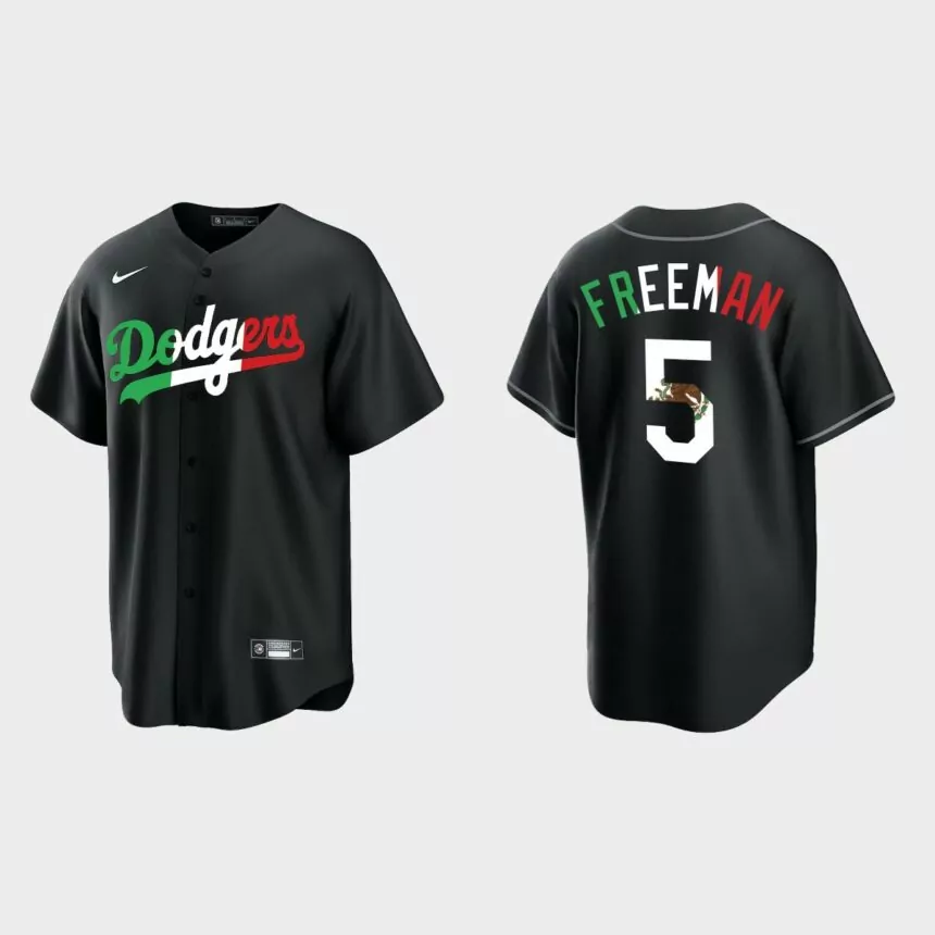 Freddie Freeman Los Angeles Dodgers Mexican Heritage Night Replica Jersey – Black