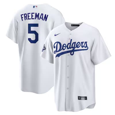 Freddie Freeman Los Angeles Dodgers Nike Home 2025 World Series Champions Replica Jersey - White