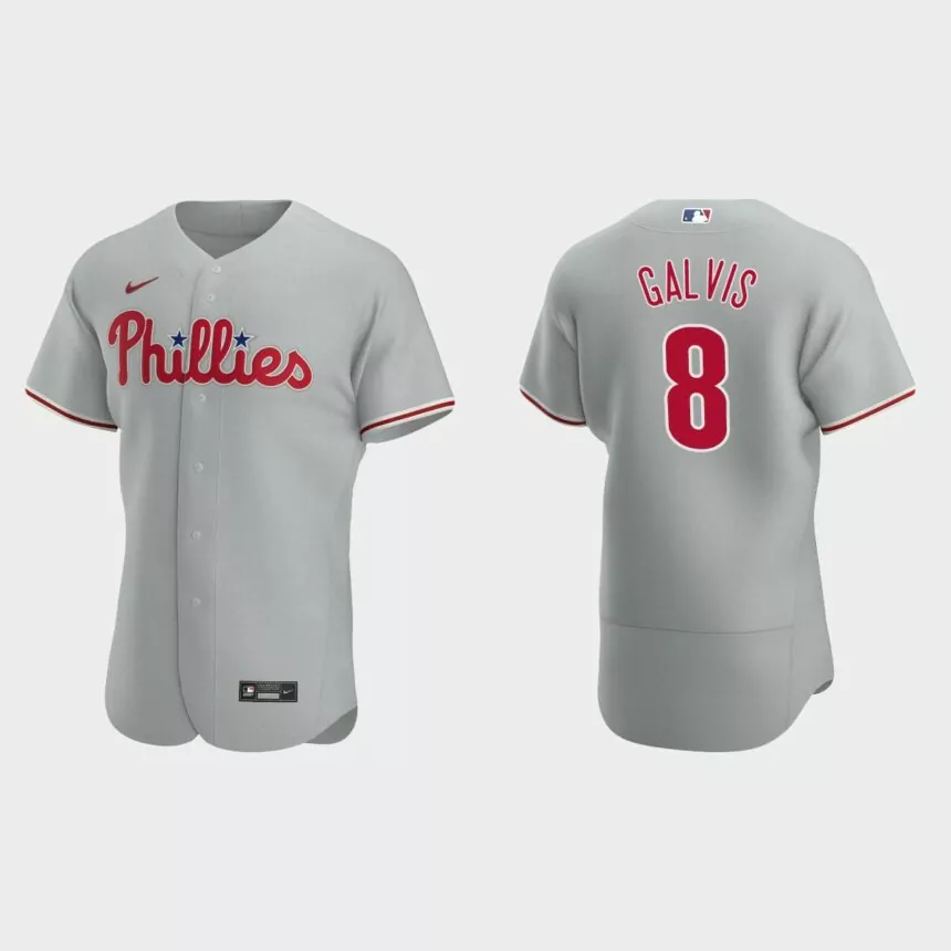 Freddy Galvis Philadelphia Phillies Authentic Road Jersey – Gray