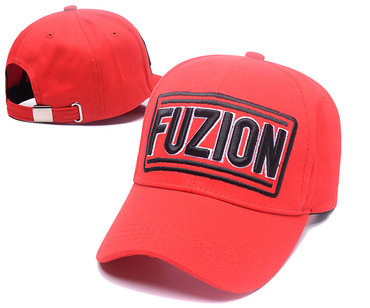 Fuzion Big Logo Red Fashion Adjustable Peaked Hat SG