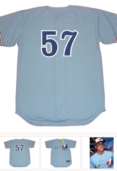 GARY CARTER Montreal Expos 1974 Majestic Cooperstown Away Baseball Jersey
