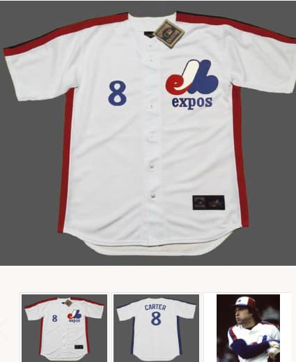 GARY CARTER Montreal Expos 1981 Majestic Cooperstown Home Baseball Jersey