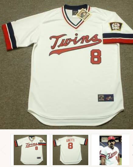 GARY GAETTI Minnesota Twins 1984 Majestic Cooperstown Throwback Home Jersey