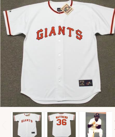GARY MATTHEWS San Francisco Giants 1973 Majestic Cooperstown Home Baseball Jersey