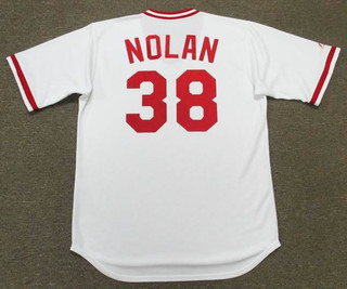 GARY NOLAN Cincinnati Reds 1975 Majestic Cooperstown Throwback Baseball Jersey