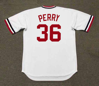 GAYLORD PERRY Cleveland Indians 1972 Home Majestic Throwback Baseball Jersey