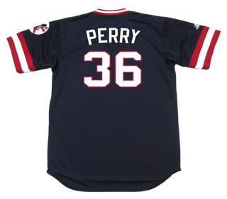 GAYLORD PERRY Cleveland Indians 1975 Away Majestic Throwback Baseball Jersey