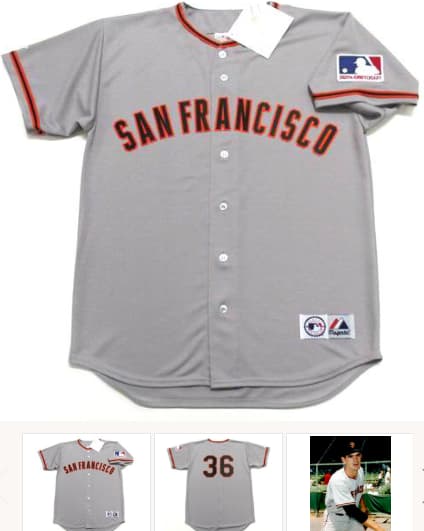 GAYLORD PERRY San Francisco Giants 1969 Majestic Throwback Away Baseball Jersey