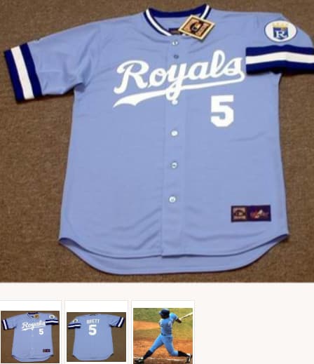 GEORGE BRETT Kansas City Royals 1985 Majestic Throwback Away Baseball Jersey