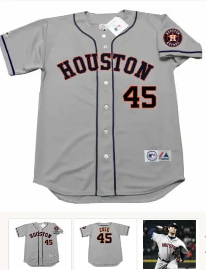 GERRIT COLE Houston Astros Majestic Away Baseball Jersey