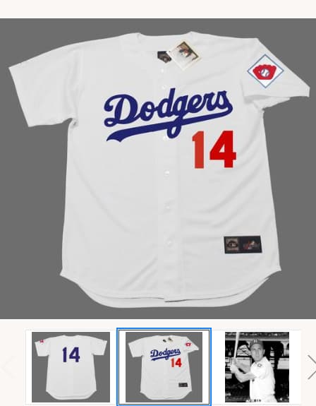 GIL HODGES Brooklyn Dodgers 1951 Home Majestic Baseball Throwback Jersey